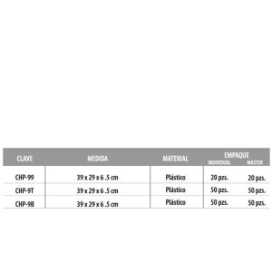 Alternative view of Charola de Plástico Rígida 9"