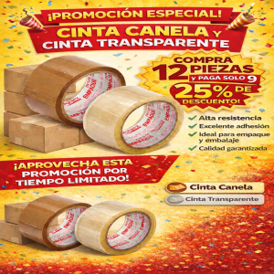 Promoción Cinta Canela y Transparente